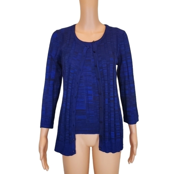 Cable & Gauge 2 piece long sleeve cardigan sweater - Picture 1 of 12